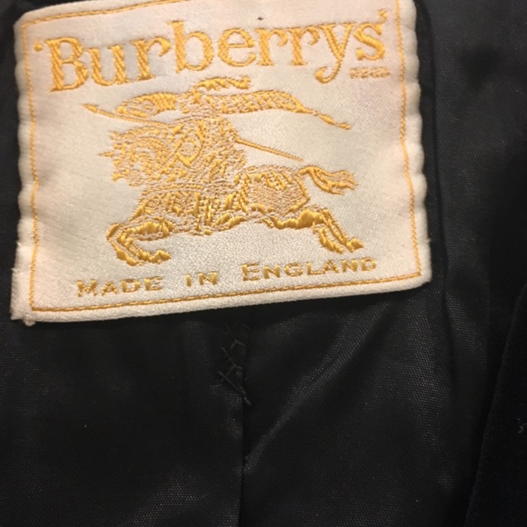 VINTAGE BURBERRY Velvet Blazer with Gold Buttons S - Picture 4 of 8